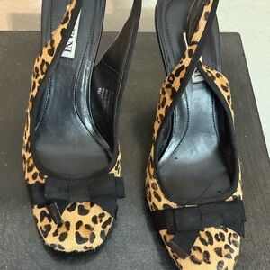 Alfani Brown and Black Slingback Heels